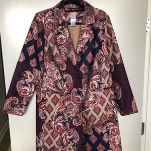 Chico’s paisley print jacket